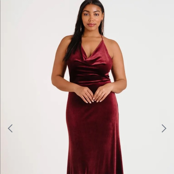Sullivan dark berry color velvet Jenny yoo dress worn once